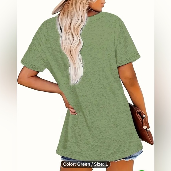 NEW T-Shirt, Large, graphic / Print Top, Green, short sleeves, soft, Griswold T - Picture 2 of 2